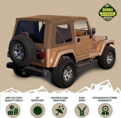 Jeep Wrangler TJ Soft top Replacement, 1997-2002, w/ Tinted