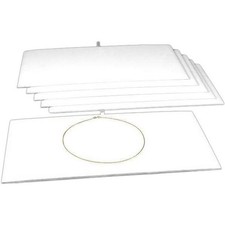 6 Jewelry Chain Display Pad White Velvet Showcase Tray