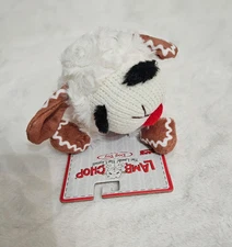 Lamb Chop Christmas Holiday Plush Squeaker 8" Dog Toy Gingerbread Ears Paws