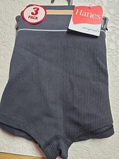 HANES ORIGINALS BOYSHORTS PANTIES RIBBED, COMFORT WAIST PKG 3 NWT SZ L/L