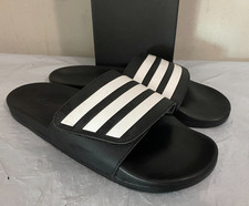 adidas Men's Adilette Comfort Adjustable Slides Sandal - SIZE 10 - BLACK