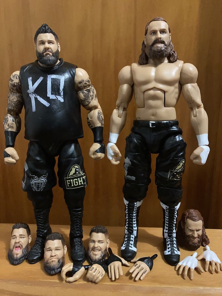 WWE Mattel CUSTOM LOT OF 2 Elite Sami Zayn And Kevin Owens Action Figures!