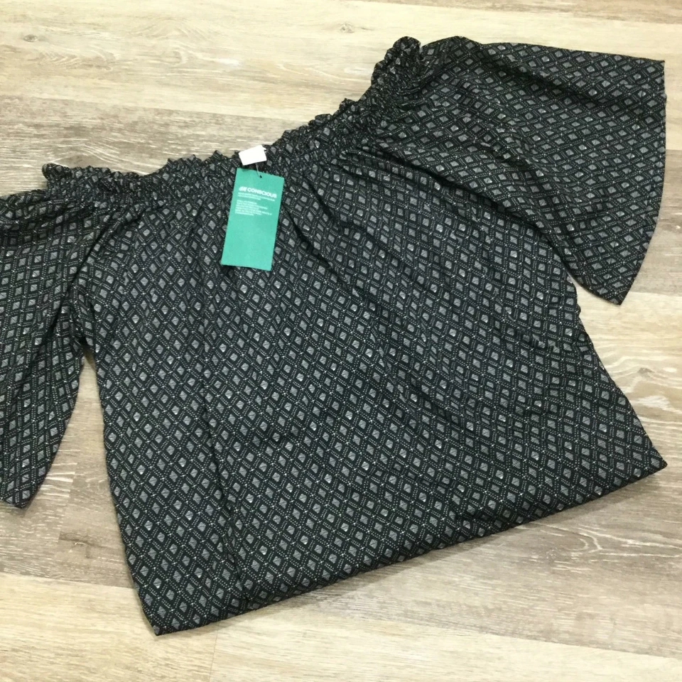 "NUEVO" H&M Conscious Volantes Estampado Gris Vestido de Noche Prendas para Dormir Para Mujer Talla S Foto 4 de 4