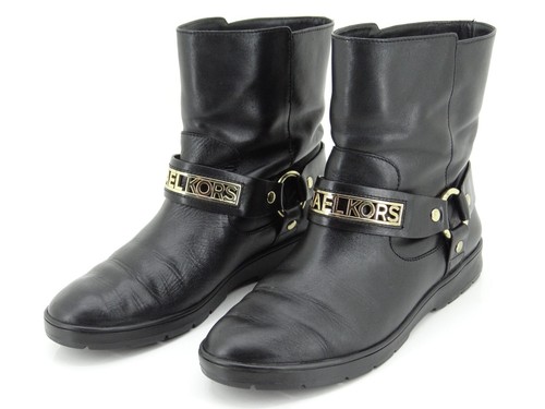 Michael Kors Chaussures Bottes Femmes Bottes Bottines Bottes Taille 40 Cuir Noir - Photo 4 sur 12
