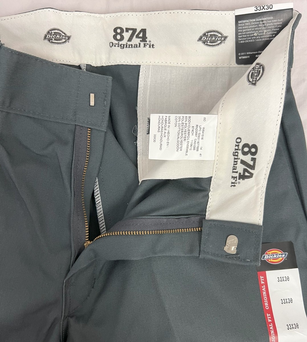 Dickies Mens Original 874® Work Pants Charcoal Gray 33x30