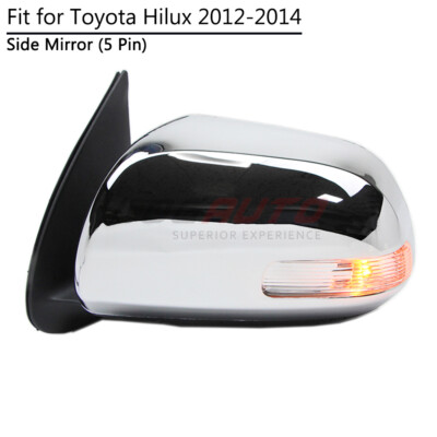 For Toyota Hilux Vigo 2012-2014 Side Door Wing Mirror W/ Turn Signal 5 Pin Left