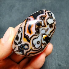 HOT80.3G Natural Polished Banded Agate Crystal Madagascar 6585+