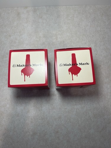 Maker’s Mark Collectible Snowflake Christmas Red Wax Dipped Glasses Whiskey (2) - Picture 6 of 10