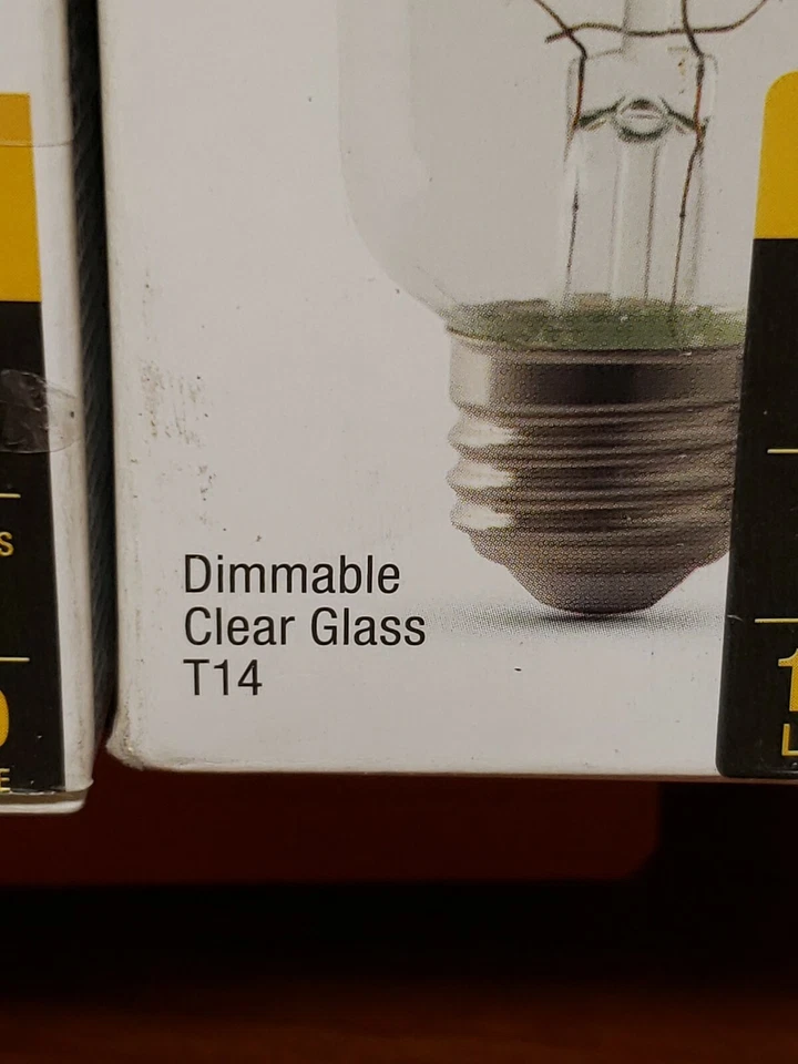 Feit Electric 25W Equivalent T14 Dimmable LED Clear Glass Vintage 2100K (3) PACK - Image 3 of 4