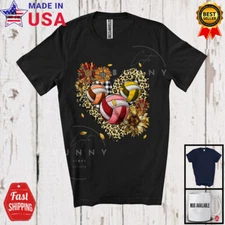 Volleyball, Lovely Leopard Heart Sunflowers, Volleyball Team Group T-Shirt