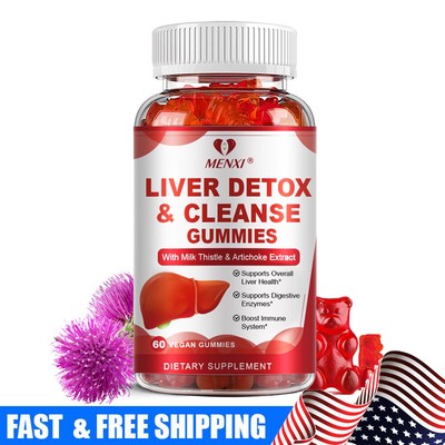 Liver Detox Cleanse & Repair 60 Gummies with Milk Thistle Liver Function Support