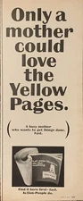 1965 Yellow Pages PRINT AD Only (Busy) Mother Could Love VTG 1960s Phone Book