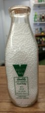 VINTAGE VALLEY DAIRY ARMSTRONG, PENTICTON, KAMLOOPS QUART MILK BOTTLE