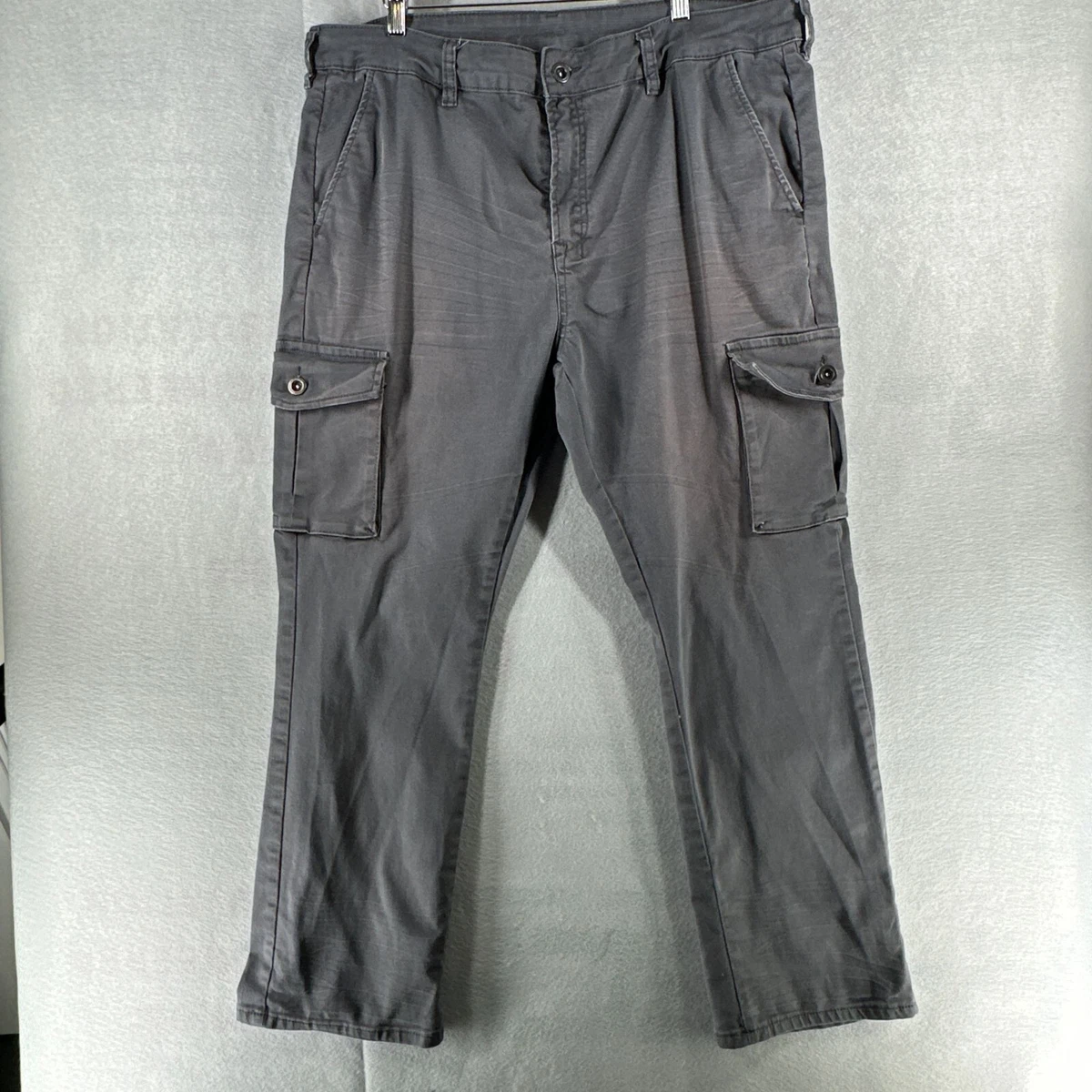 Buffalo David Bitton Mens Cargo Pants Sz 38 Black Casper X Work Pants Rugged
