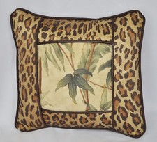 Pillow made w Ralph Lauren Belmont Oaks Palm  Venetian Leopard Fabric 14x14