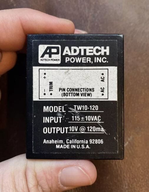 ADTECH POWER TW10-120 10v @ 120ma
