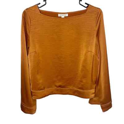Prologue satin brown rust top small lightweight career boxy b