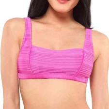 Jessica Simpson Ribbed Bikini Top Fuchsia Size M, NWT