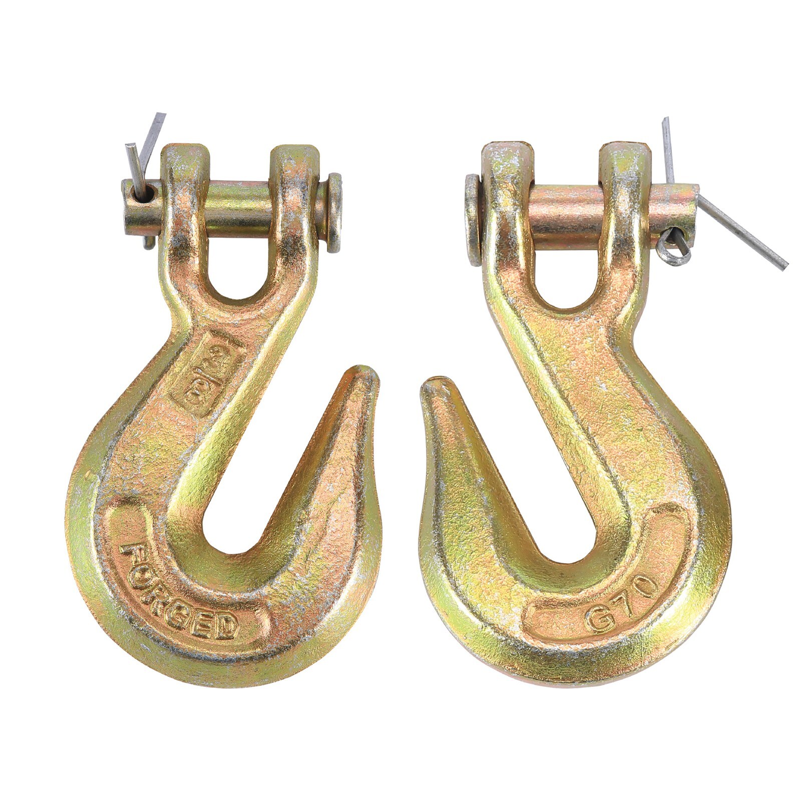 2 Pack G70 3/8" Clevis Grab Hooks Tow Chain Hook Flatbed Truck Trailer Tie Down