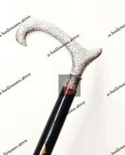 Victorian Antique Brass Handle Wooden Vintage Style Designer Walking Stick Cane