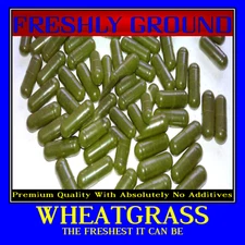 WHEATGRASS GREEN  No Additives Max High Potency Fresh 100 Vegetable Capsules