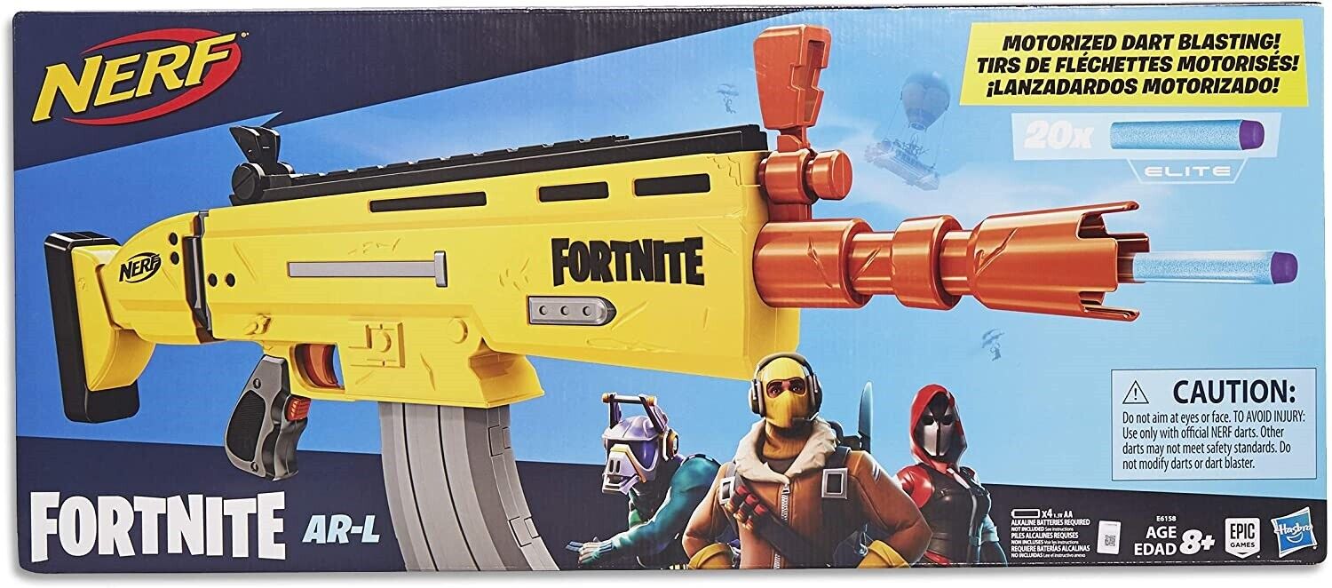 Nerf Fortnite AR-L Scar Blaster Motorized Blaster Ages 8+ Toy Gun Fire Fun 630509847228 eBay