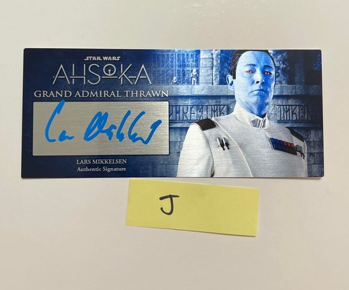 Star Wars AHSOKA Grand Admiral Thrawn 3x7in Plaque signed SWAU COA - Picture 5 of 7