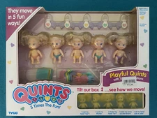 Playful Quints 1557 1990s 5 Ways New in Box Pacifier Holographic Vintage TYCO