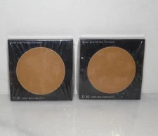 SHISEIDO SHEER AND PERFECT COMPACT REFILL D30 VERY RICH BROWN .35 OZ LOT OF 2