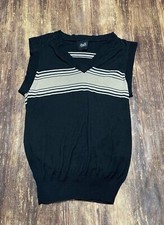 Mens Dolce and Gabbana Black Tan Medium 100% Silk Tank Top