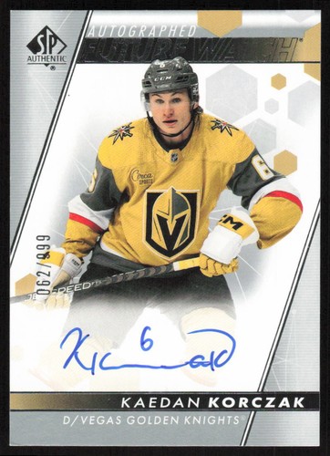 2022-23 SP Authentic Future Watch Auto Rookie #122 Kaedan Korczak /999 Knights