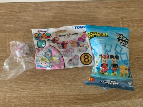 Lot of 3 Disney Figures - Crossy Road Unopened + Tsum Tsum Charms W/Marie - Picture 1 of 7