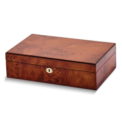 Burlwood Finish 10-Watch Case