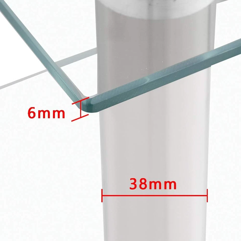 Tavolino Al Secondo Piano Tavolino Quadrato in Vetro Divano Testa Camera Da Lett - Immagine 4 di 4