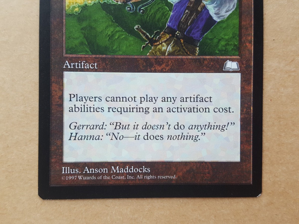 Null Rod Weatherlight MTG Magic the Gathering Cards SeePhotos