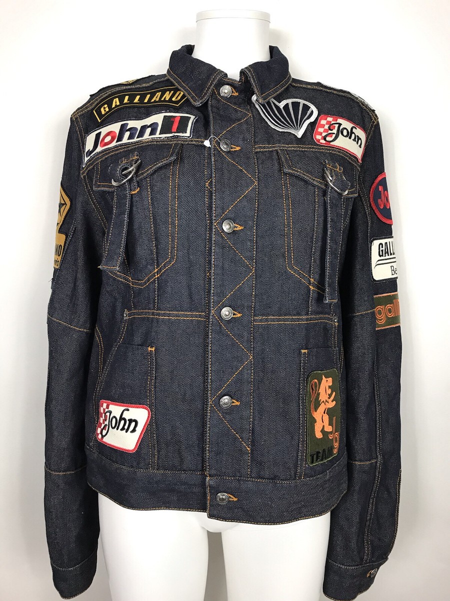 Galliano デニムジャケット Vtg John Galliano Blue Denim Logo Patch Jacket S 46 | eBay