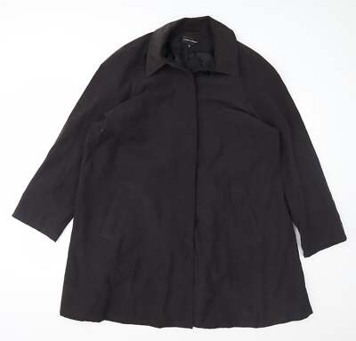 Lener Cordier Damen schwarze Jacke Mantel Größe 16