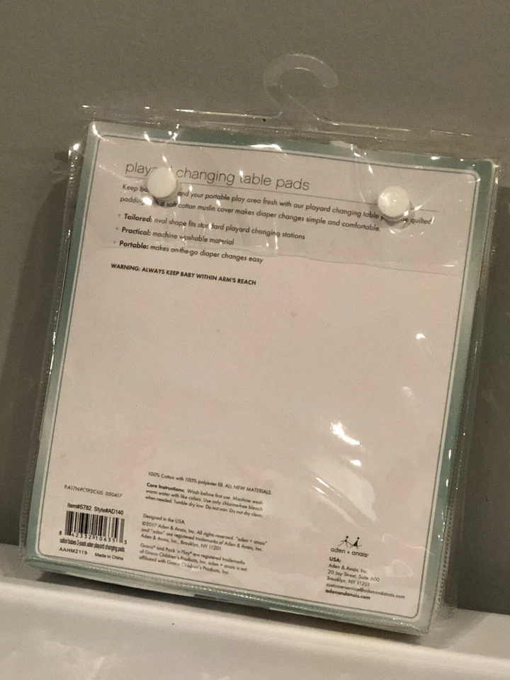 ADEN + ANAIS ALMOHADILLAS PARA CAMBIAR PATIO ~ SAFARI BEBÉS JIRAFA ELEFANTE ~ NUEVO Foto 4 de 4
