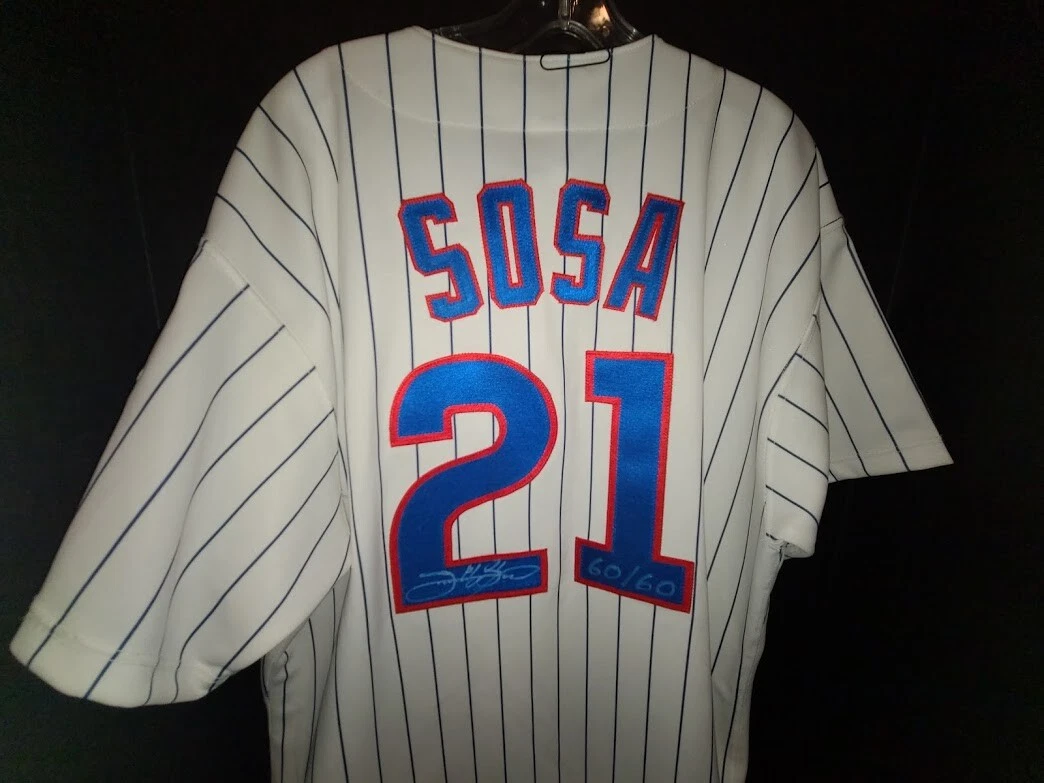 Sammy Sosa Autographed Jersey 60 60 TSC COA w Chicago Cubs Game Used Pants