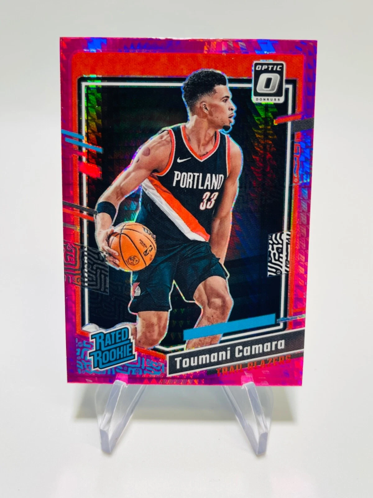 TOUMANI CAMARA 2023-24 Panini Donruss Optic RC Rookie HYPER PINK Prizm  #204