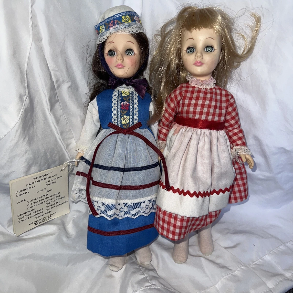 2 Effanbee Dolls Vintage 1976 11.5in France Little Red Riding Hood