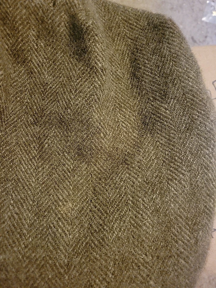 Polo Ralph Lauren Green Brown Wool Flat Cap Hat S/M Tweed Cabbie Newsboy 41381 - Image 2 of 4