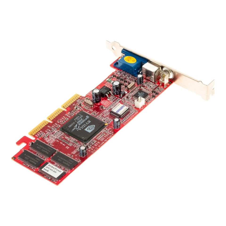 Graphics Card GAINWARD NVIDIA GEFORCE2 MX200 64MB VGA-GWV06-A V06-A1 REV:C AGP - Image 3 of 3