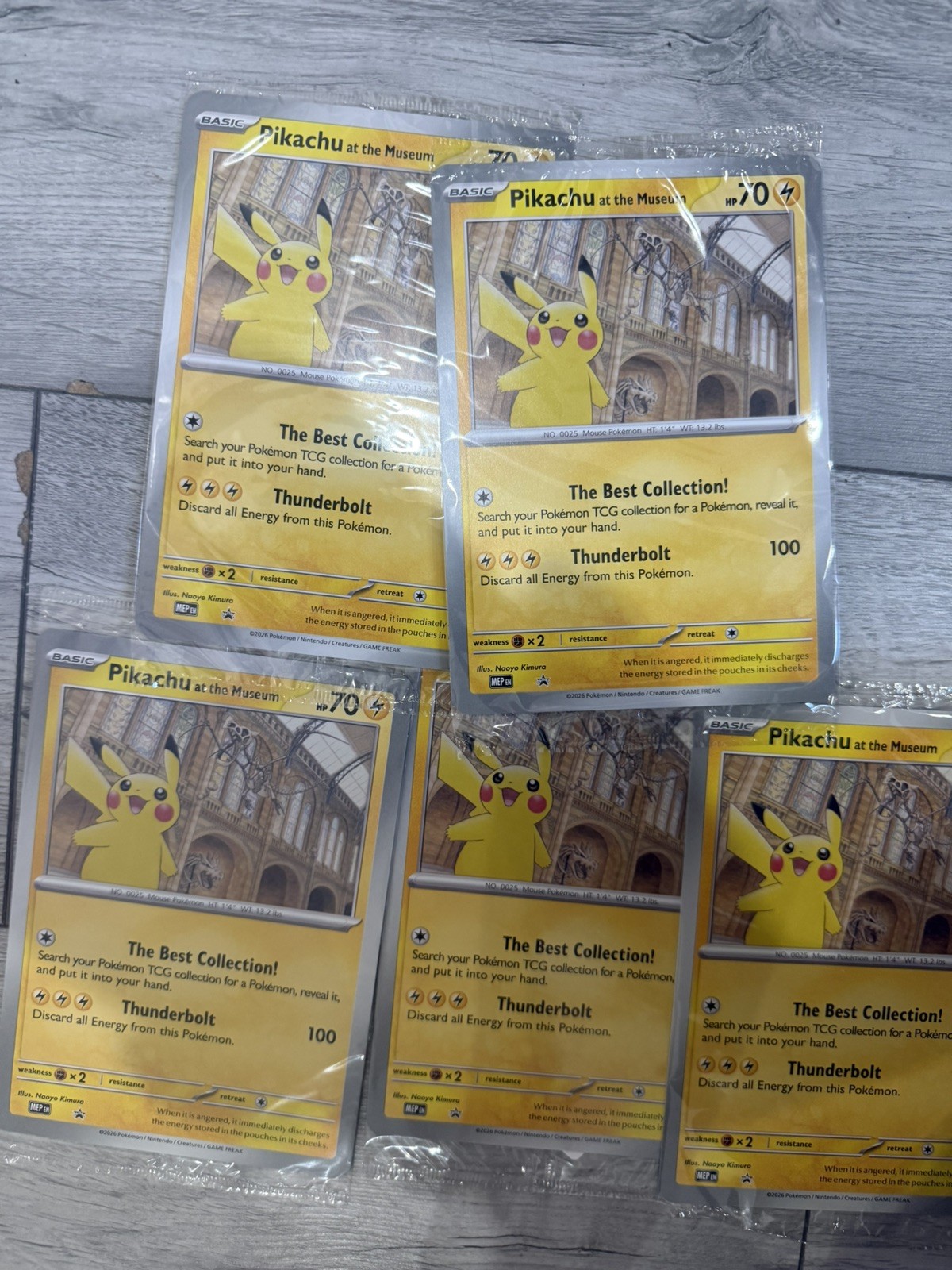 Pokemon Pikachu At The Museum x Natural History London Jumbo Card - Sealed x5