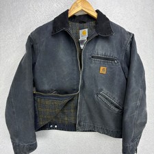 Carhartt Detroit Jacket Blanket Lined Mens Medium J97 PTL Petrol Gray