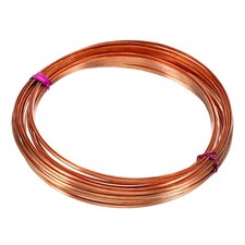 Half Hard Copper Wire, 15Gauge/1.5 0.6mm Diameter 6m Half Round Craft Wire