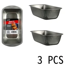 3 Pack Nonstick Carbon Steel Baking Bread Pan Loaf Pan 8.2X4.3X2.8 Inch US