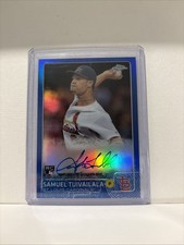 2015 Topps Chrome Rookie Blue Refractor /150 Sam Tuivailala Samuel Auto RC