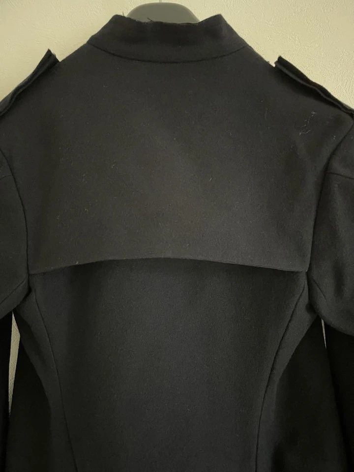 CHAQUETA DE LANA MILITAR USADA YOHJI YAMAMOTO CUELLO ALTO BUENA Foto 3 de 4