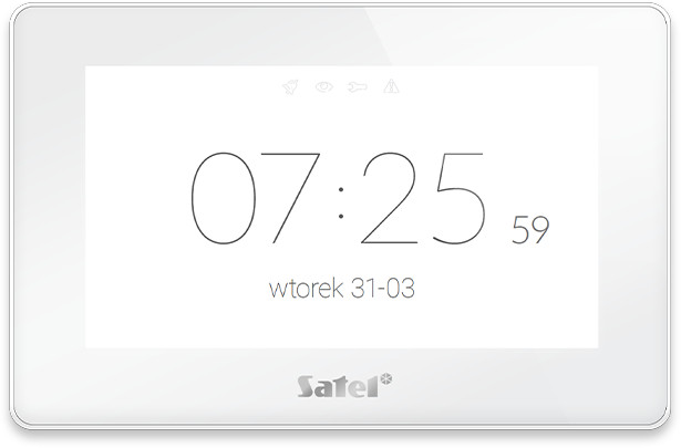 SATEL INT-TSG2R-W 4,3"" Touchscreen Manipulator Weiß Alarmanlage